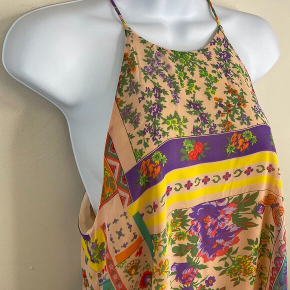 Womens Boho Chic Festival Top Size S Fairycore Floral Flowy Butterfly Naturecore - Picture 7 of 13